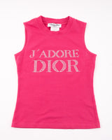 J'adore Dior Rhinestone Tank Top