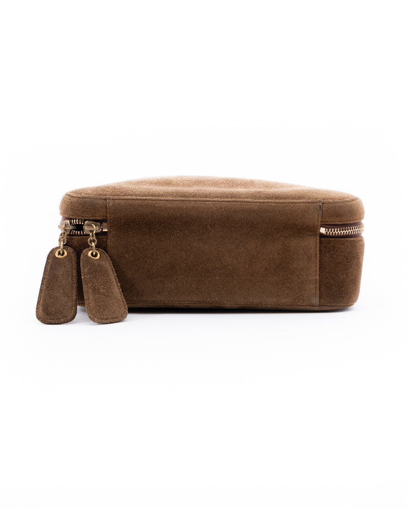 Chanel CC Suede Top Handle Bag
