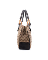 Gucci Monogram Bamboo Tote Bag