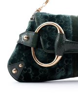 Gucci Velvet Monogram Horsebit Bag