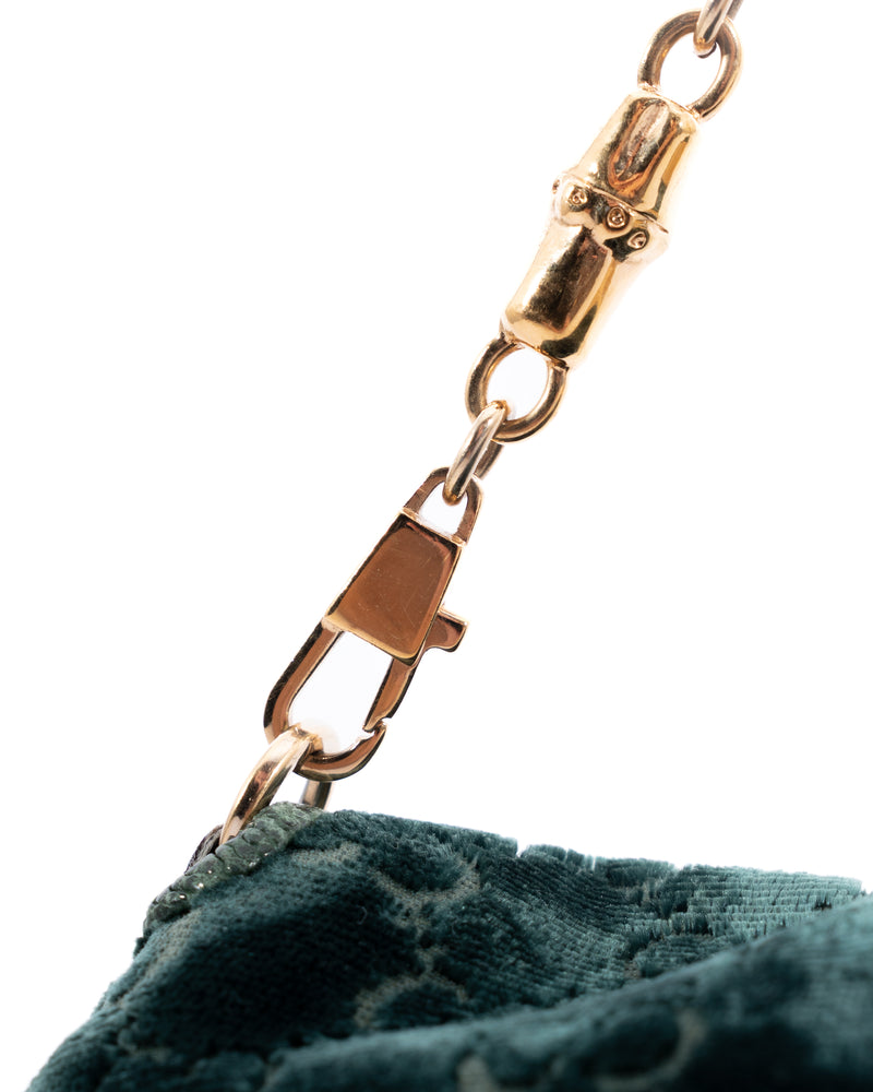 Gucci Velvet Monogram Horsebit Bag