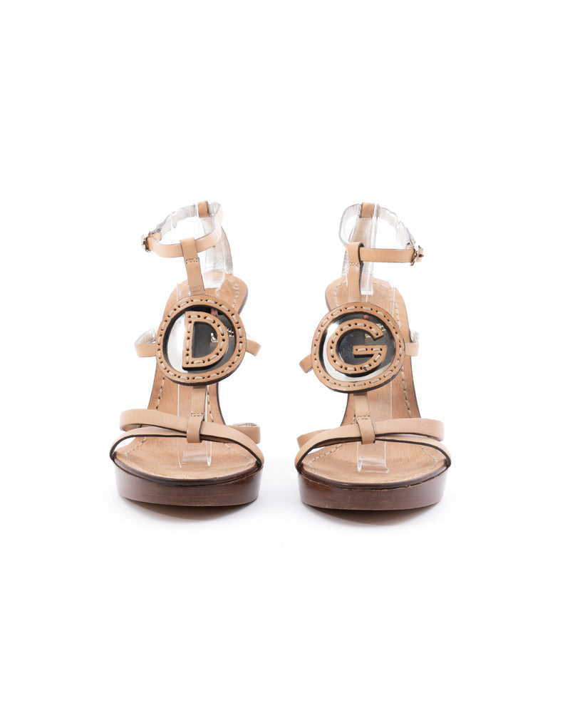 Dolce & Gabbana Leather Wedge Heels