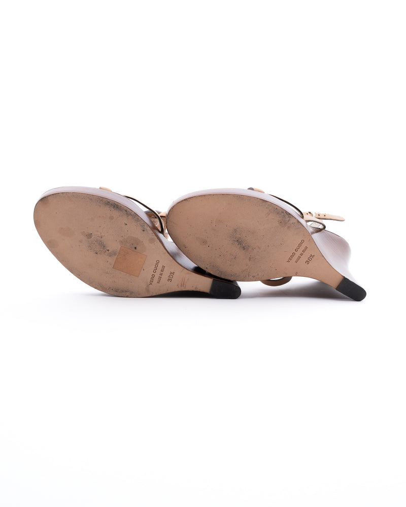 Dolce & Gabbana Leather Wedge Heels