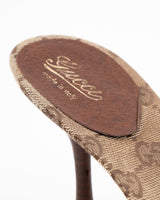 Gucci Monogram Bamboo Horsebit Heels - EU 39
