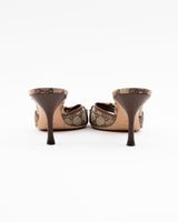 Gucci Monogram Bamboo Horsebit Heels - EU 39