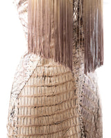 Roberto Cavalli Crocodile Print Tassel Silk Dress