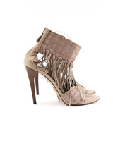 Roberto Cavalli Crocodile-Embossed Tassel Heels