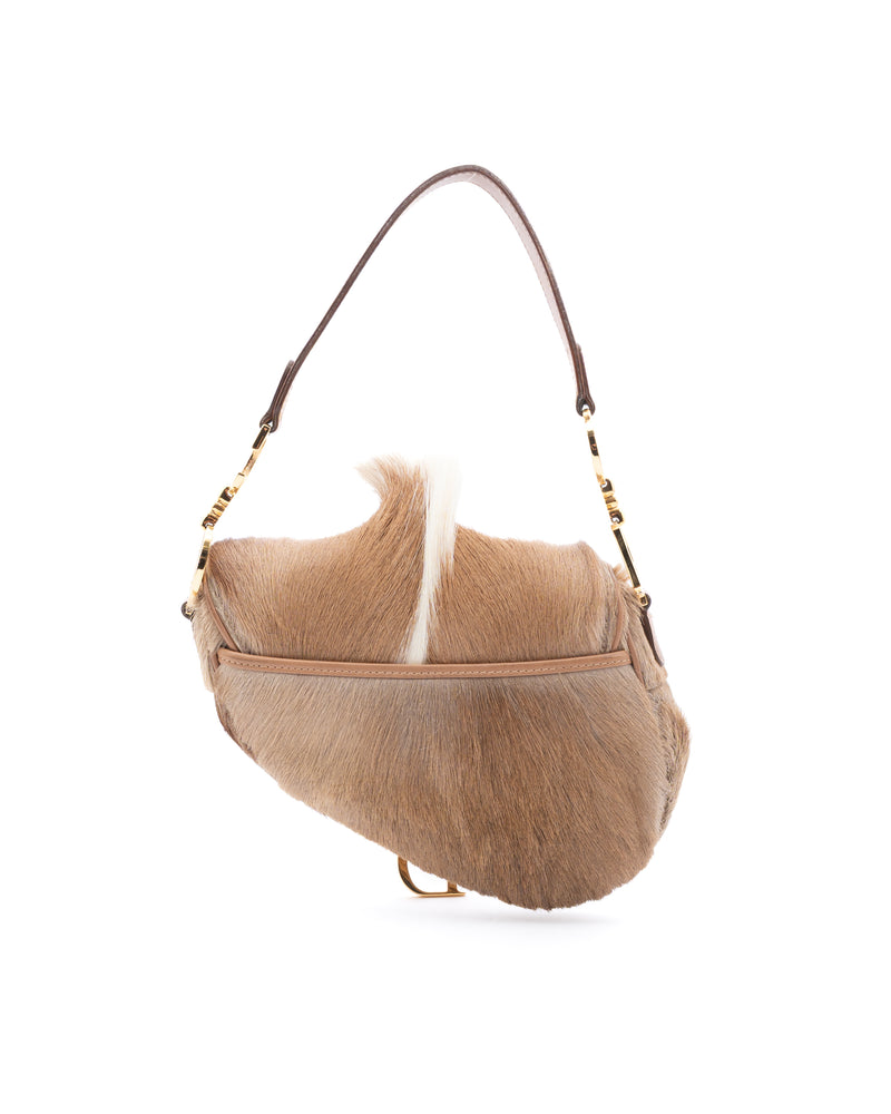 Dior Mohawk Fur Mini Saddle Bag