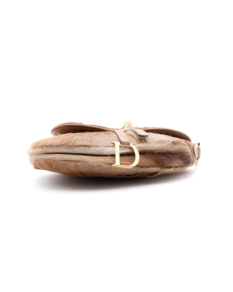 Dior Mohawk Fur Mini Saddle Bag