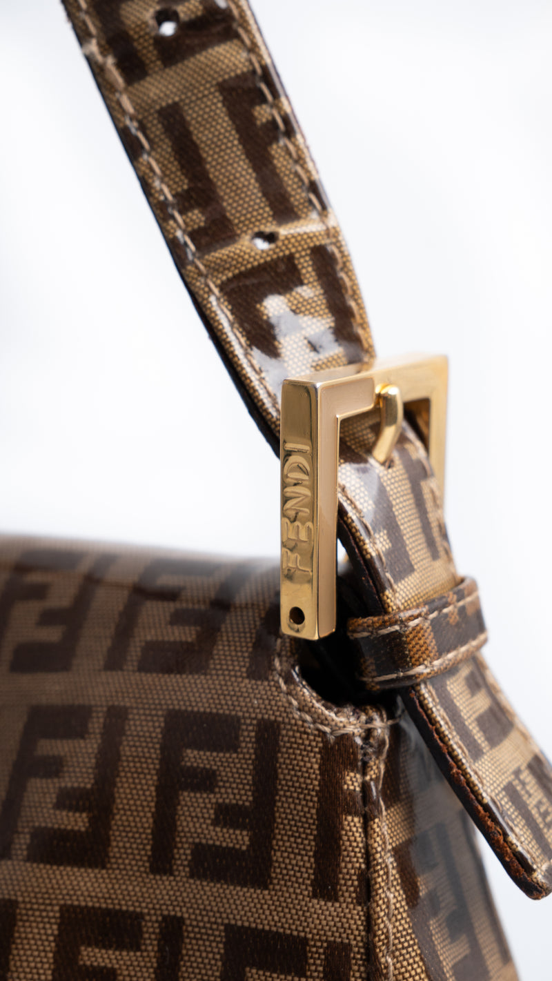 Fendi Brown Zucchino Mamma Baguette