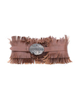 Galliano Leather Double Fringed Belt