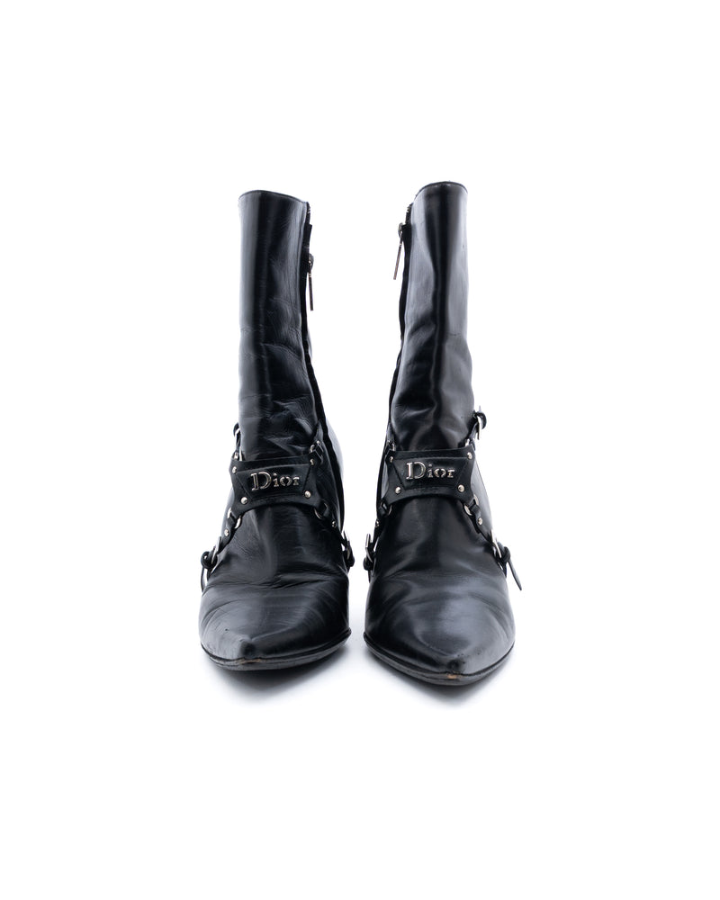 Dior Leather Bondage Boots