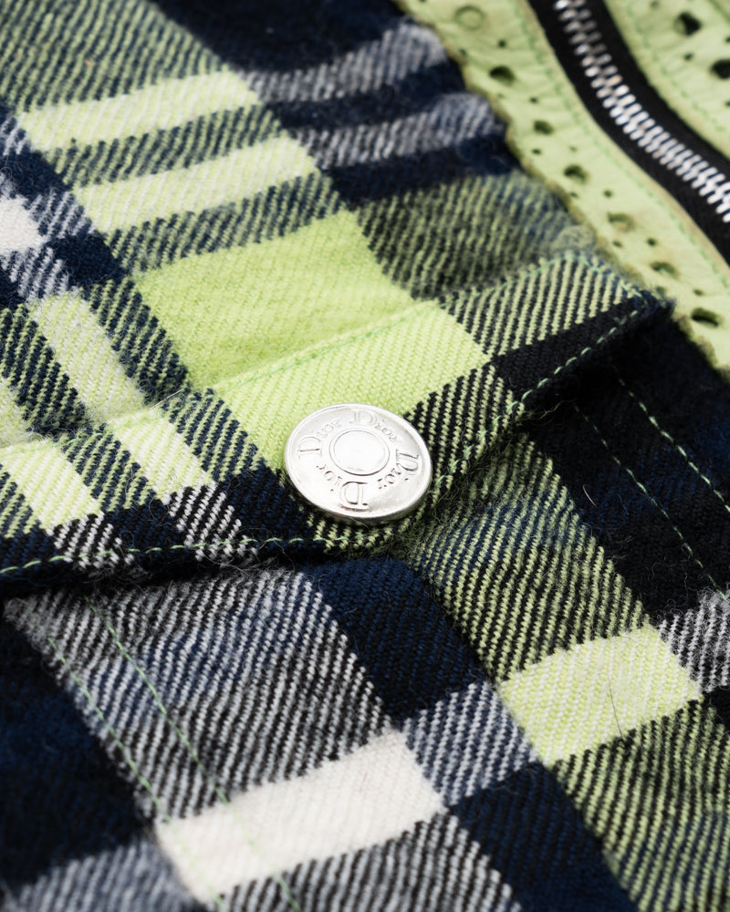 Dior Plaid Pleated Mini Skirt