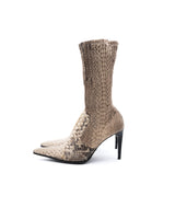 Le Silla Snakeskin Python Heeled Boots
