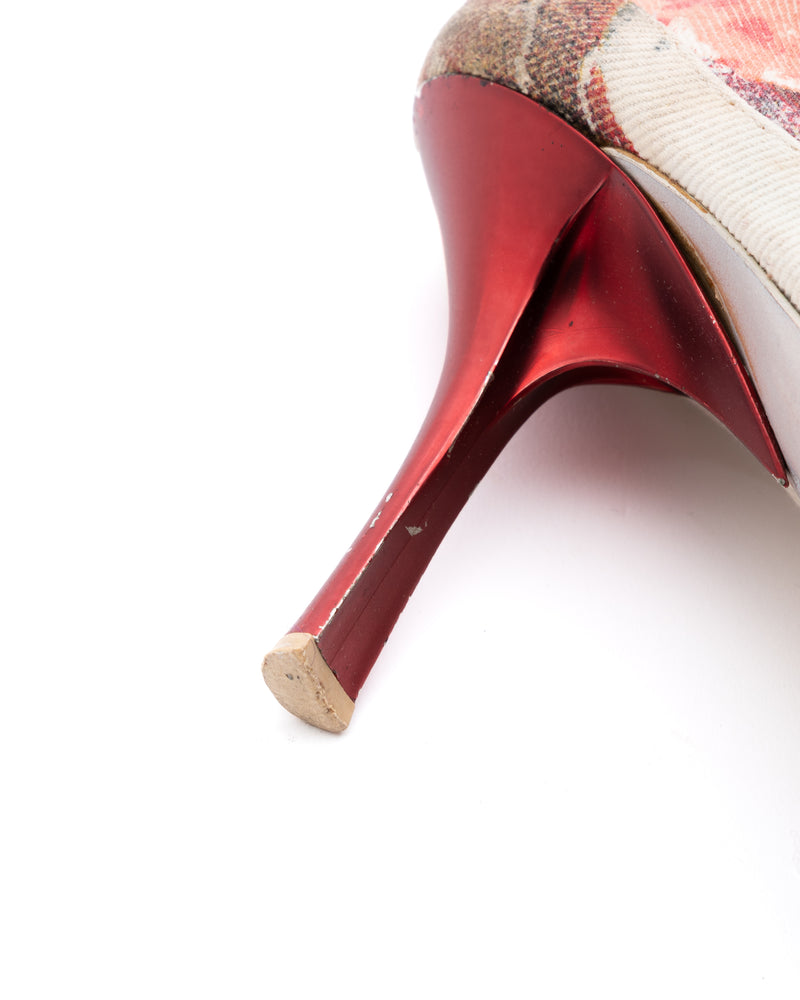 Roberto Cavalli Floral Print Knee High Boots