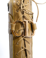 Dior Ostrich Leather Knee High Boots