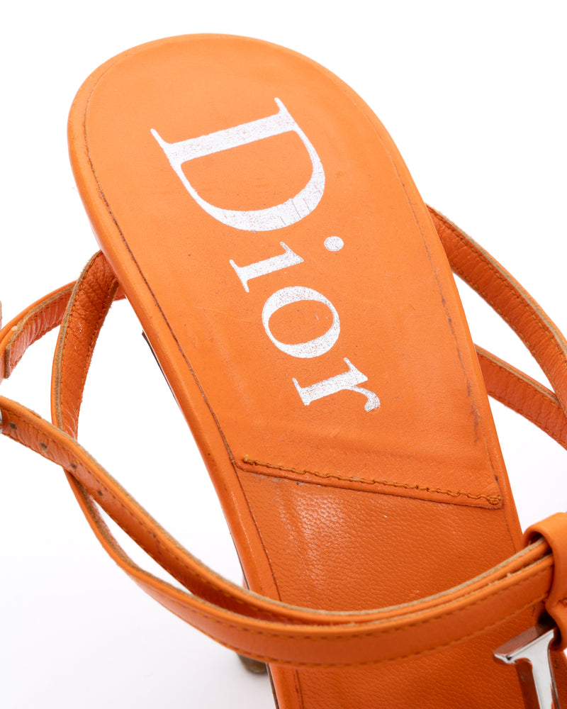 Dior Leather Spell Out Logo Heels