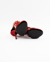 Giuseppe Zanotti Red Suede Fringe Heels - EU 38.5