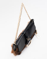 Dolce & Gabbana Fur Chain Shoulder Bag