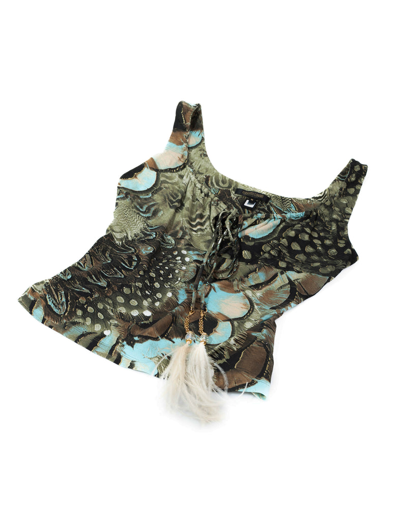 Cavalli Feather Print Top
