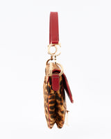 Dior Leopard Print Pony Hair Saddle Bag