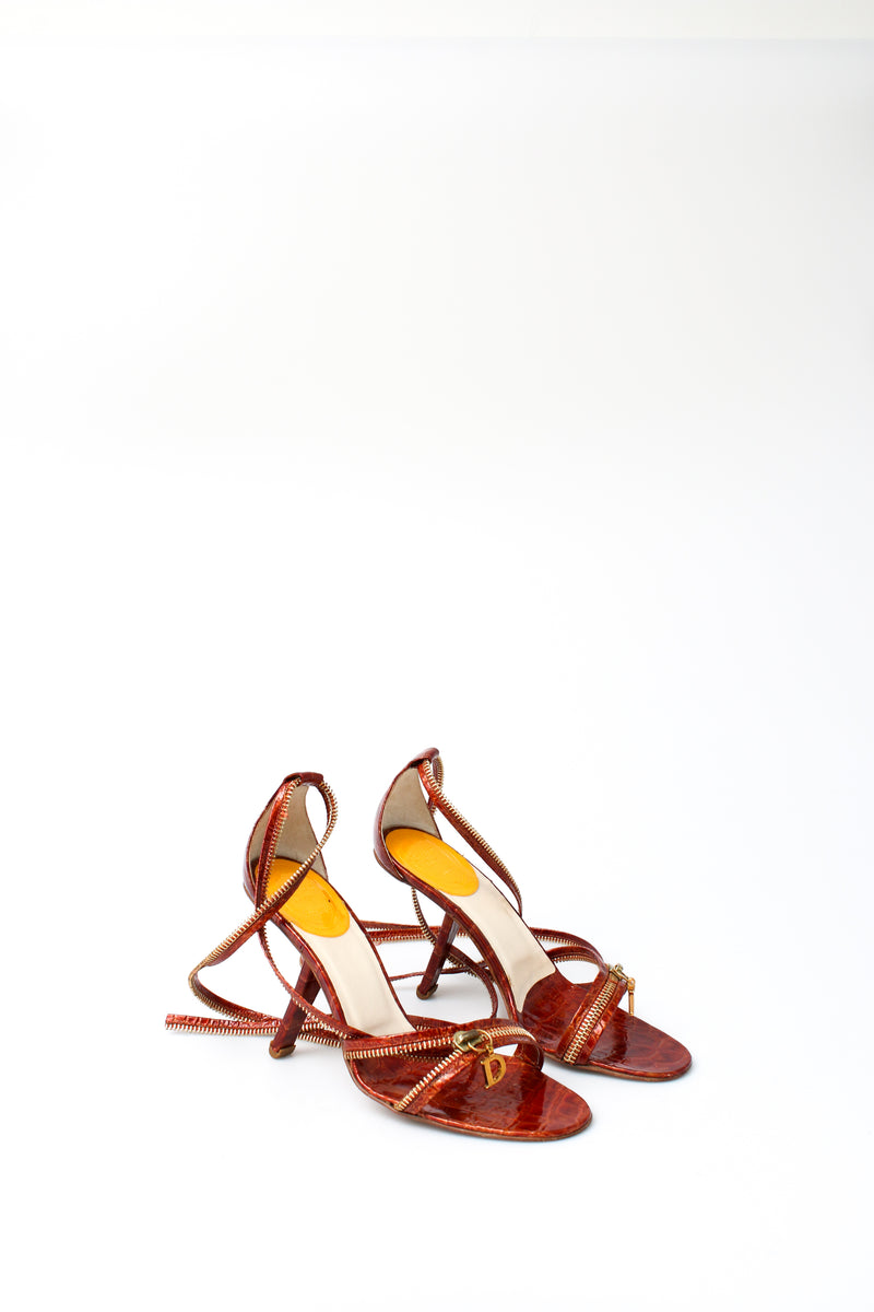 Dior Zip Croc Heels