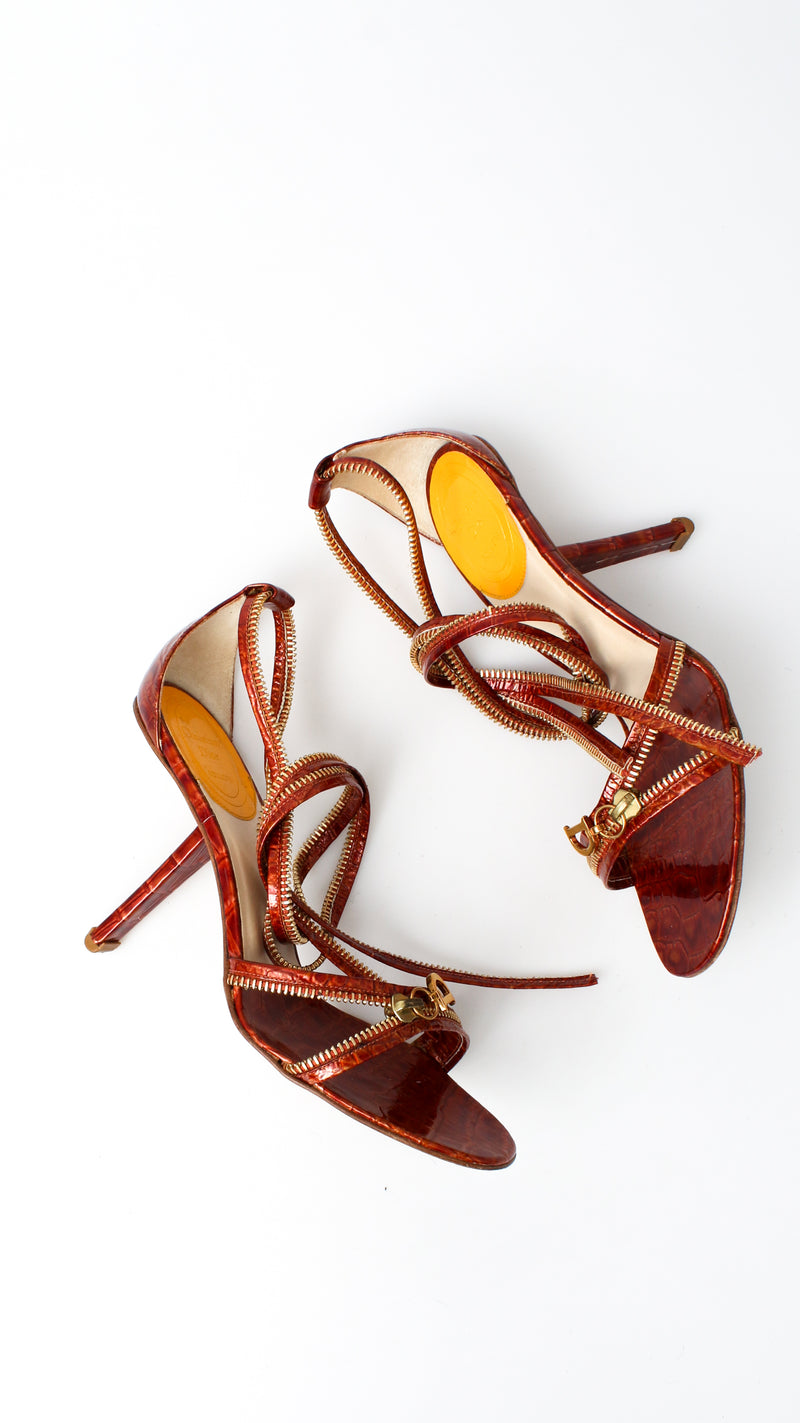 Dior Zip Croc Heels