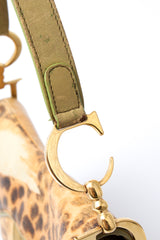 Dior Leopard Ostrich Saddle Bag