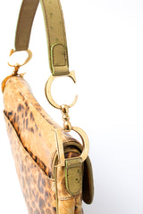 Dior Leopard Ostrich Saddle Bag