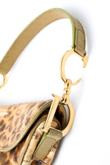 Dior Leopard Ostrich Saddle Bag
