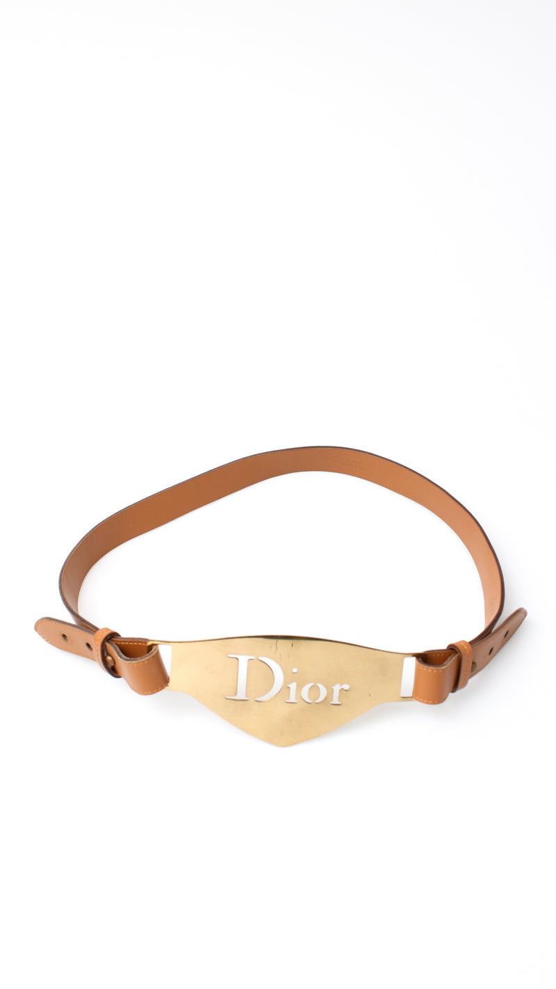 Dior Leather Logo Belt