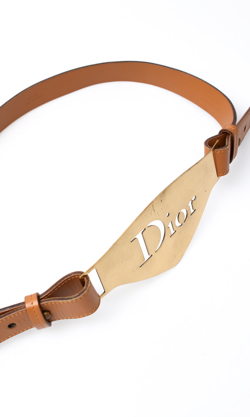 Dior Leather Logo Belt