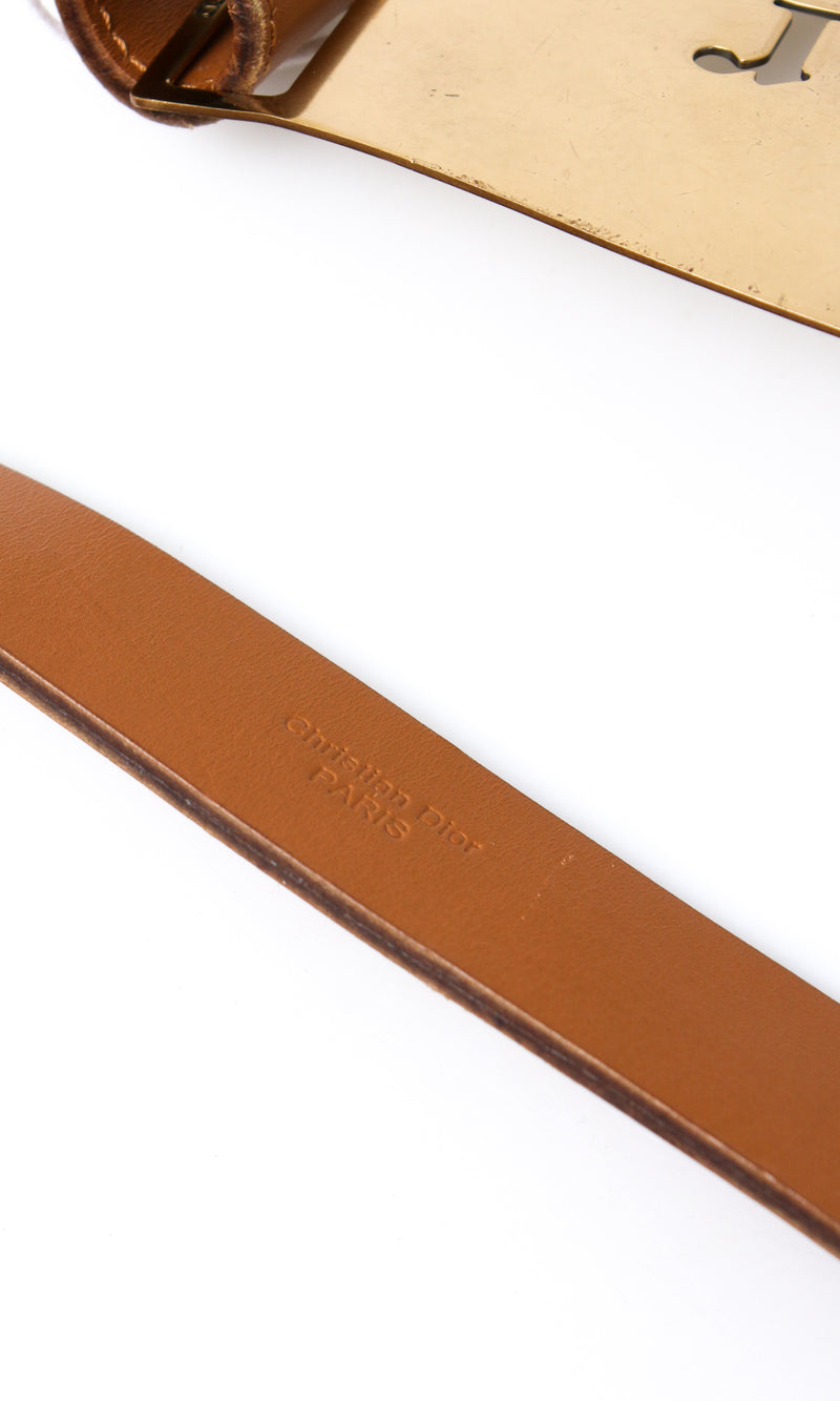 Dior Leather Logo Belt