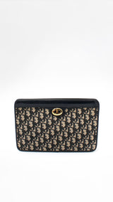 Dior Navy Monogram Clutch Bag