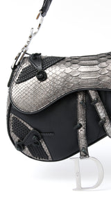 Dior Python Leather Saddle Bag