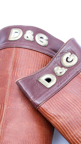 Dolce & Gabbana Leather Knee High Boots