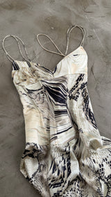 Cavalli Corset Snakeskin Dress