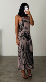 Jean Paul Gaultier Tromp I'Oeil Silk "Statue" Dress