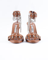 Manolo Blahnik Bullet Chain Leather Heels - EU 35