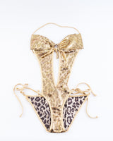 Dolce & Gabbana Metallic Leopard Print Swimsuit