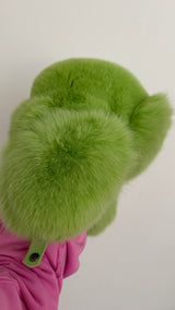 Fox Fur Trapper Hat - Green