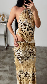 Roberto Cavalli Halter Neck Top & Skirt Set