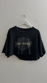 Harley Davidson Custom Cropped T Shirt