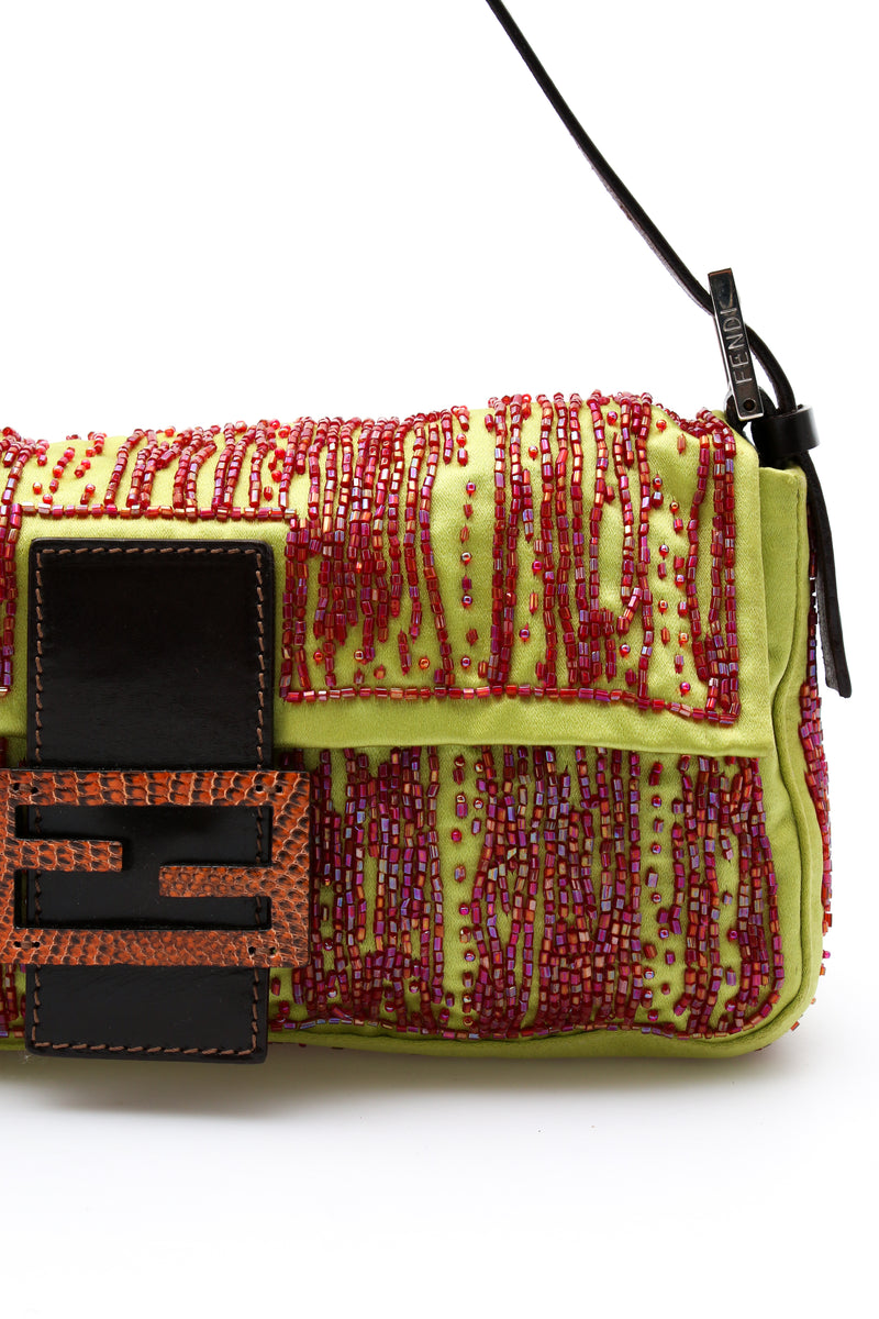 Fendi Satin Beaded Baguette Bag