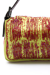 Fendi Satin Beaded Baguette Bag