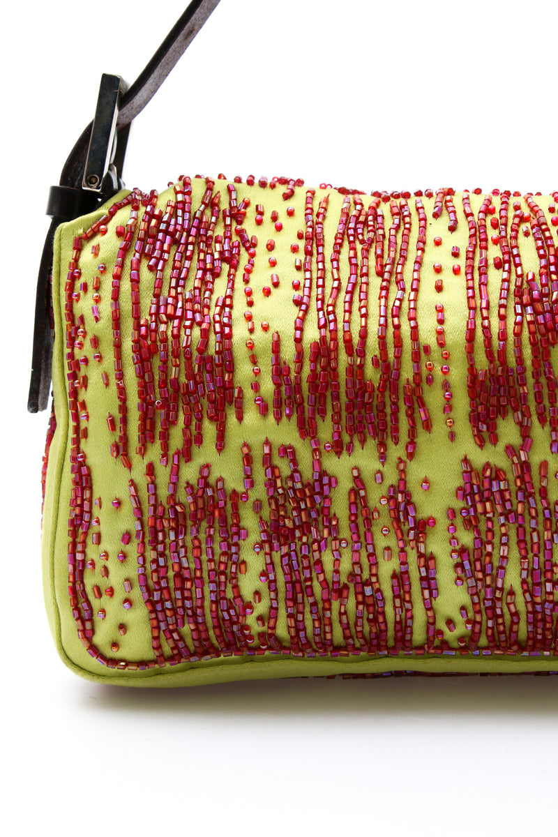 Fendi Satin Beaded Baguette Bag