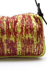 Fendi Satin Beaded Baguette Bag
