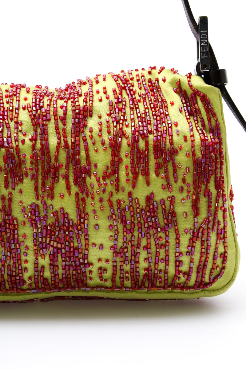 Fendi Satin Beaded Baguette Bag