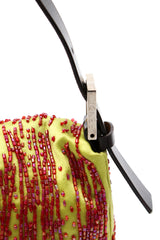 Fendi Satin Beaded Baguette Bag