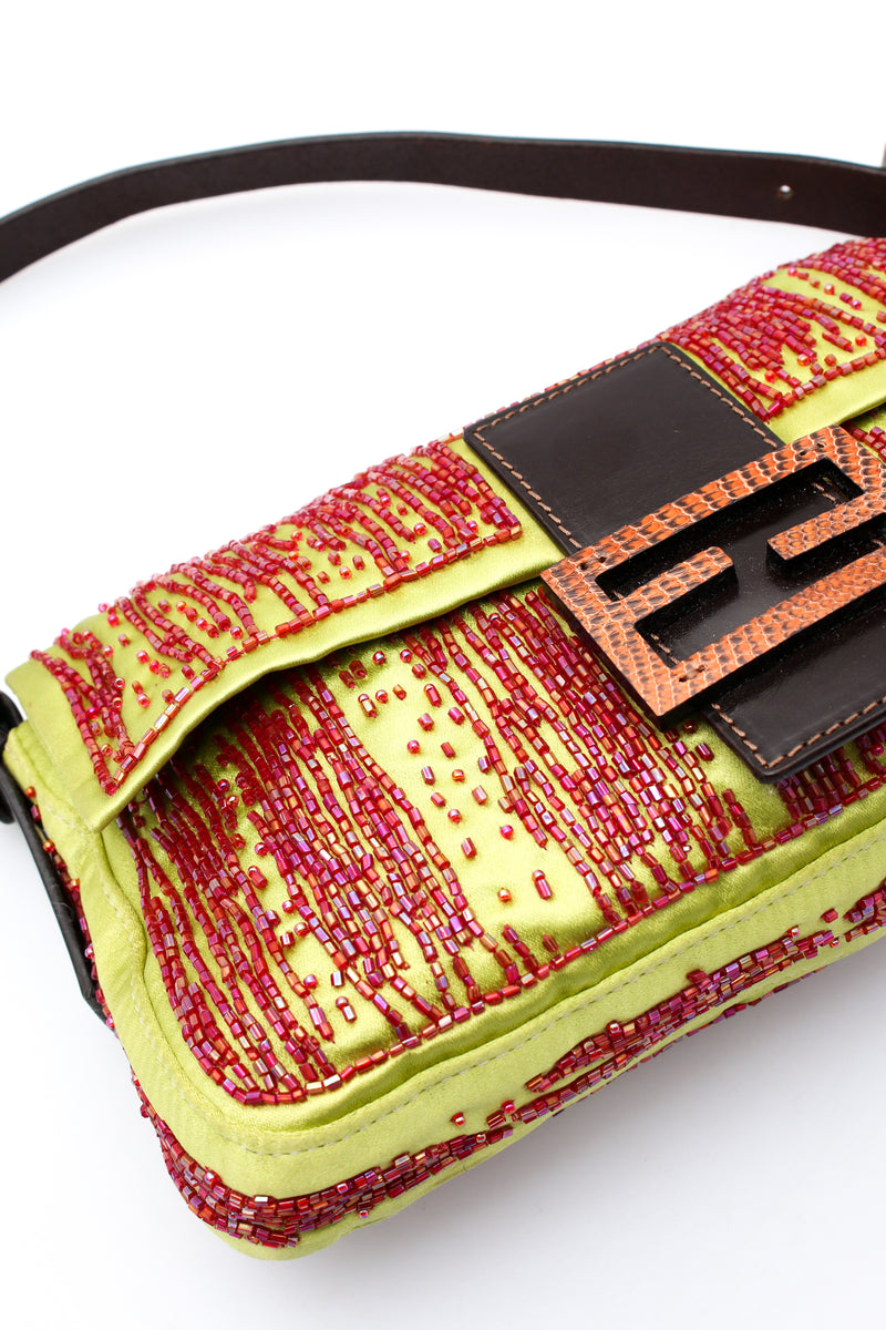 Fendi Satin Beaded Baguette Bag